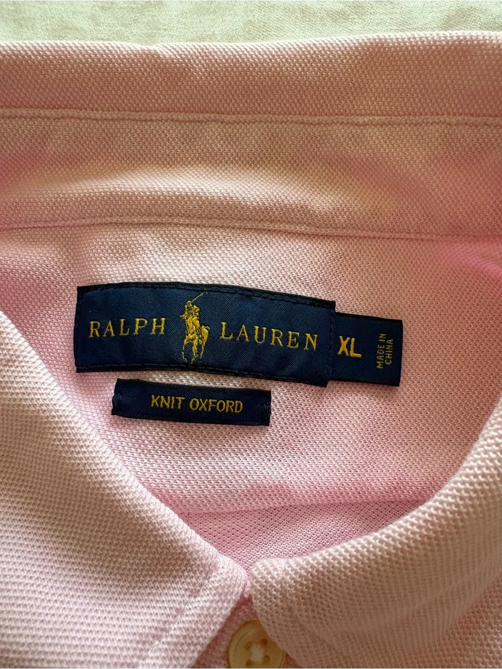 Ralph Lauren Light Pink Button-Down Polo Shirt